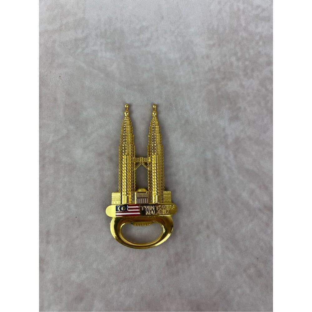 Vintage Malaysia Twin Towers Magnet Bottle Opener